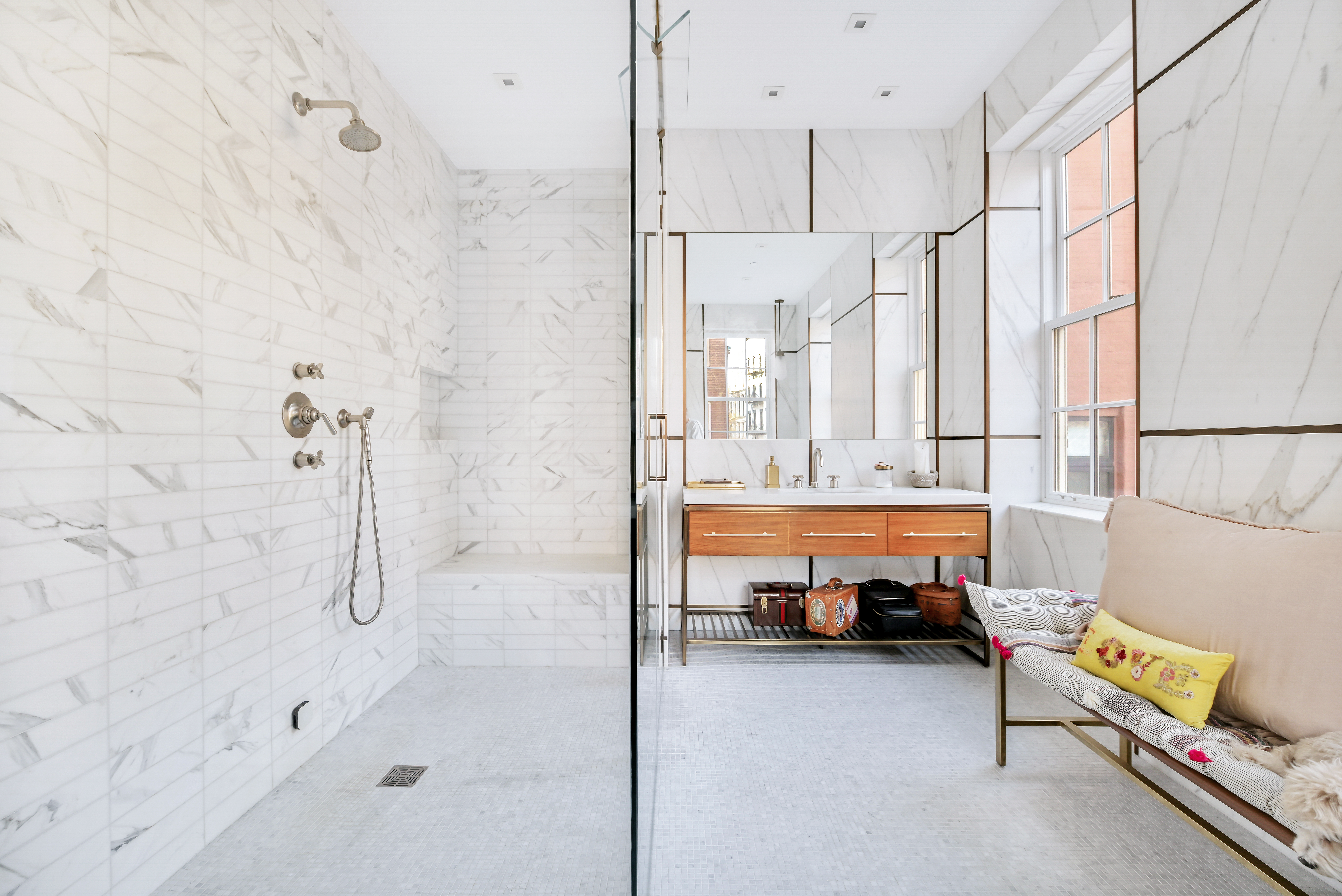 38 Prince Street Manhattan, NY 10012 - Photo 5 of 17 a bathroom with a tub and a shower
