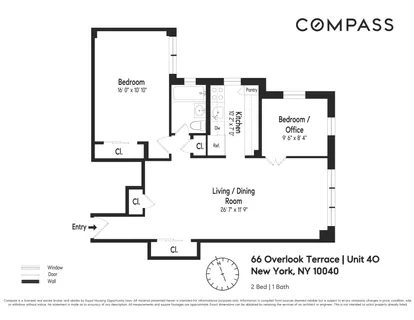 $525,000 | 66 Overlook Terrace, Unit 4O | Hudson Heights