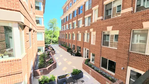 a front view of a building