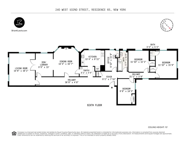 $9,500 | 240 West 102nd Street, Unit 65 | Upper West Side