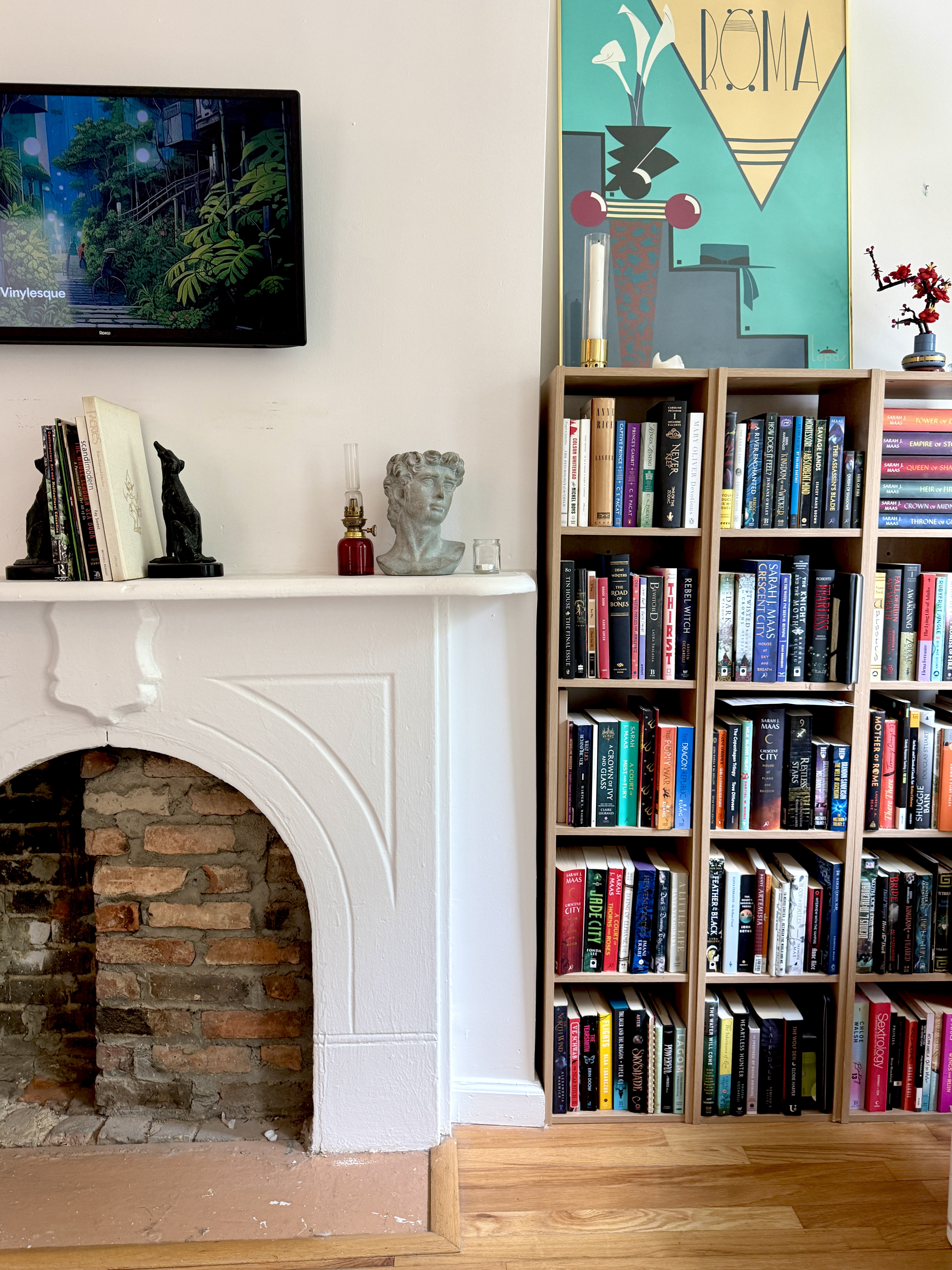 582 Monroe Street, Unit 2 Brooklyn, NY 11221 - Photo 16 of 18 a view of a book shelf with lots of books