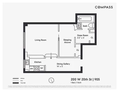$550,000 | 200 West 20th Street, Unit 905 | Chelsea