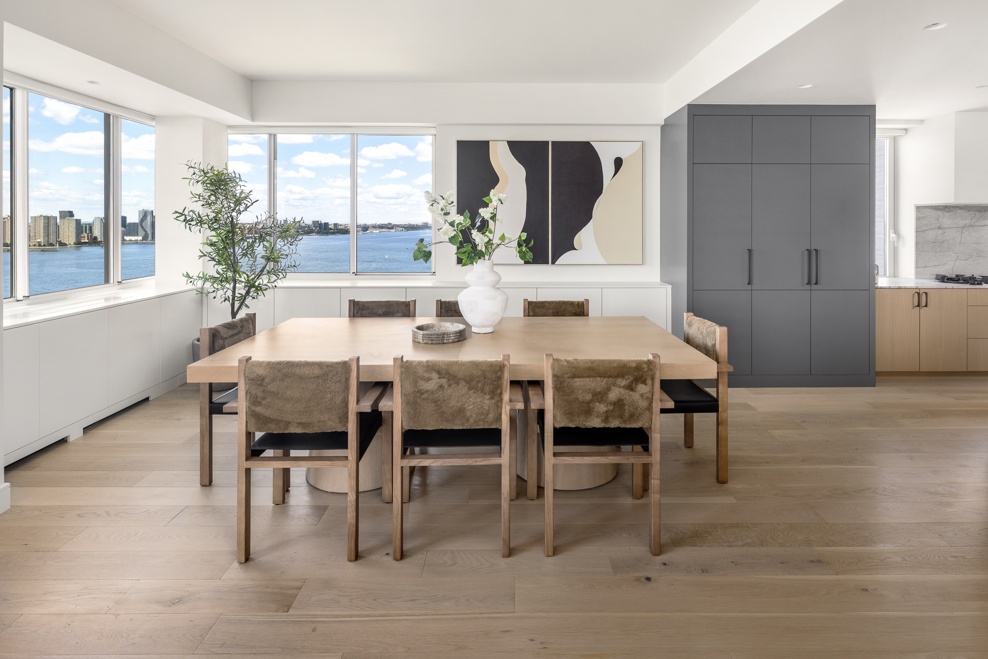 377 Rector Place, Unit PHA Manhattan, NY 10280 - Photo 15 of 48 a dining room with furniture and window