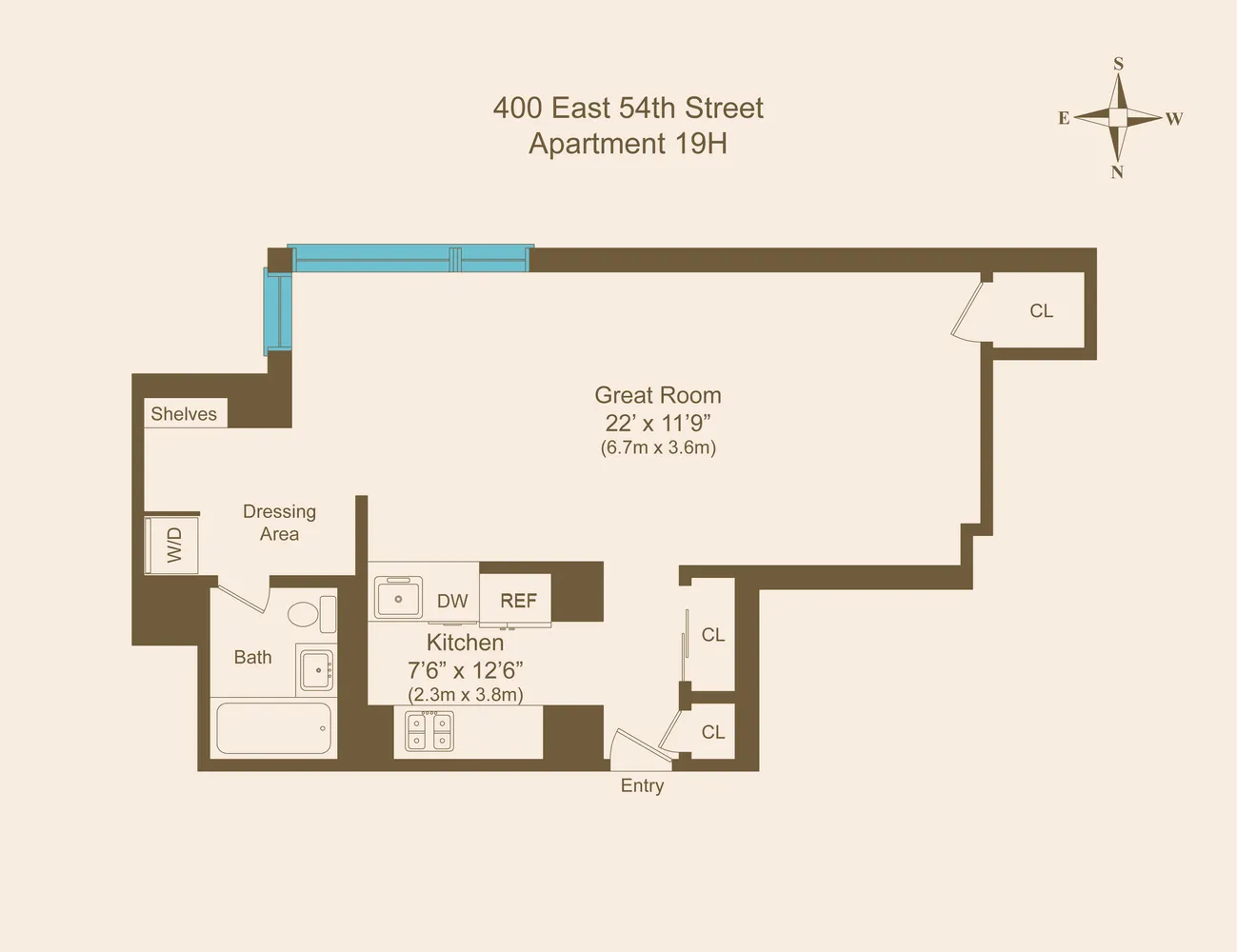 $695,000 | 400 East 54th Street, Unit 19H | Sutton Place