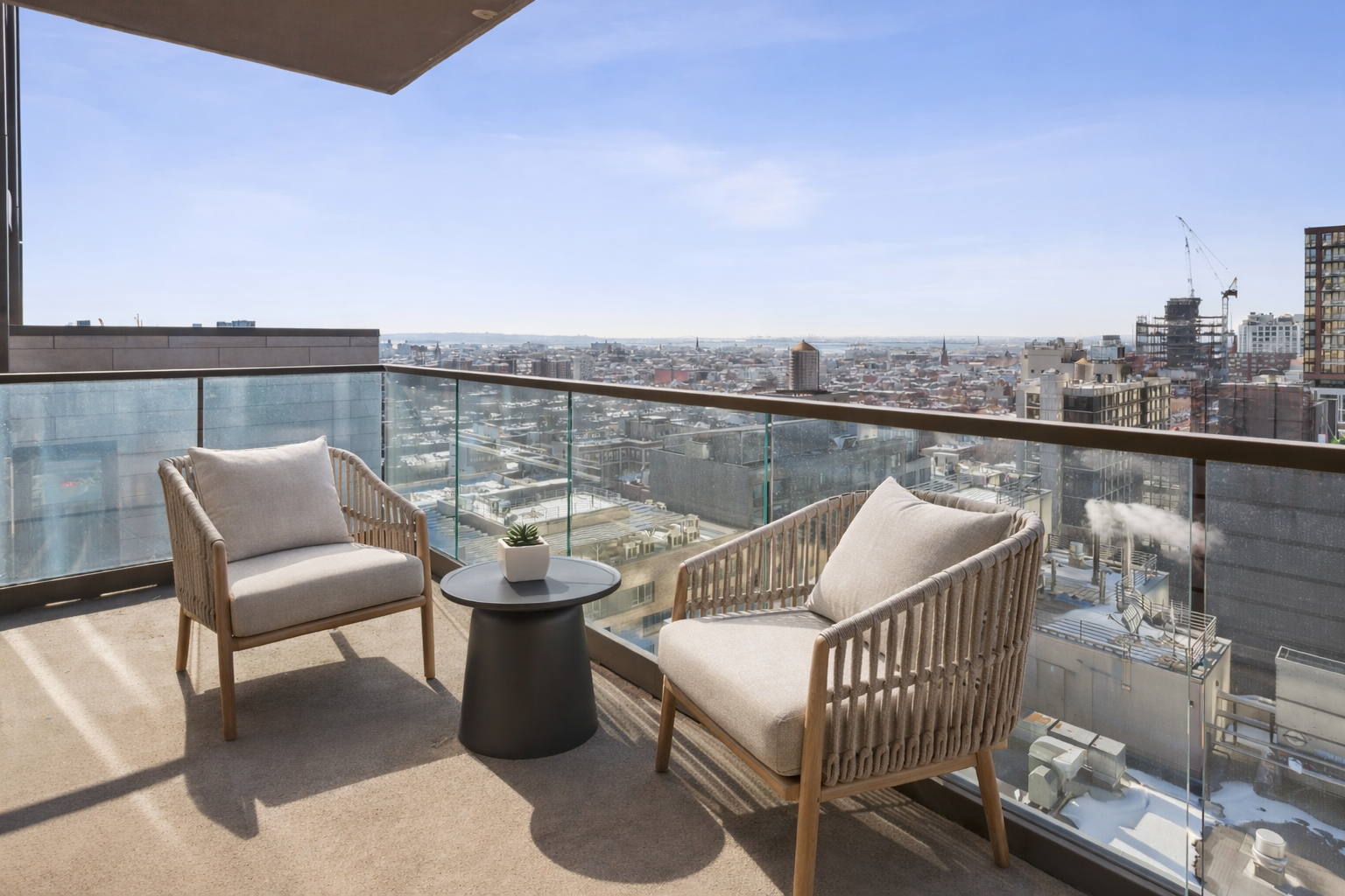 319 Schermerhorn Street, Unit 19B Brooklyn, NY 11217 - Photo 9 of 13 a view of a roof deck with couches and wooden floor