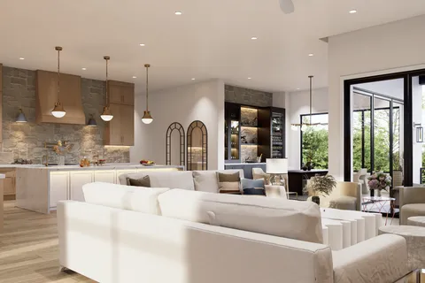 a view of room with window and wooden floor