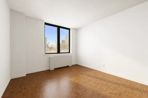 an empty room with a window