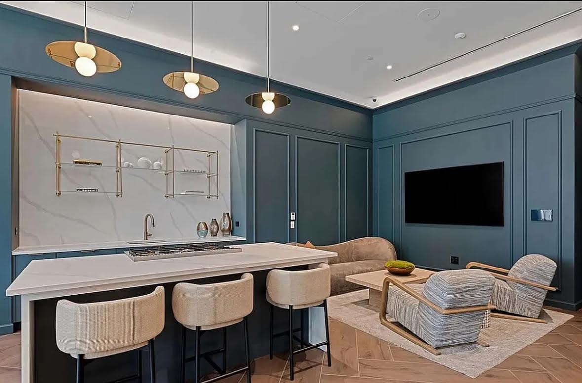 160 Water Street, Unit 3M Manhattan, NY 10038 - Photo 17 of 21 a living room with a couch and a flat screen tv