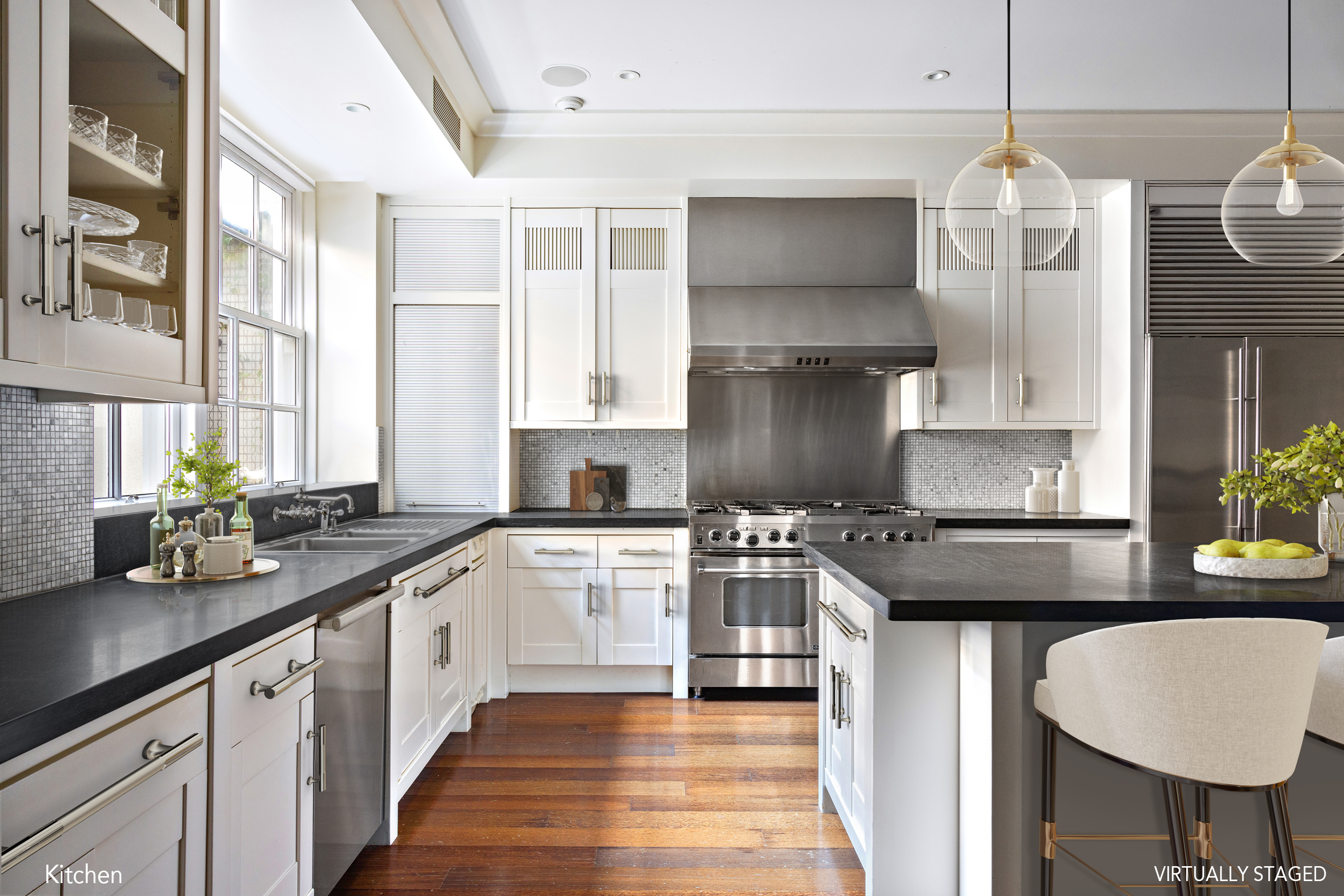127 East 73rd Street Manhattan, NY 10021 - Photo 8 of 40 a kitchen with a sink stove and cabinets