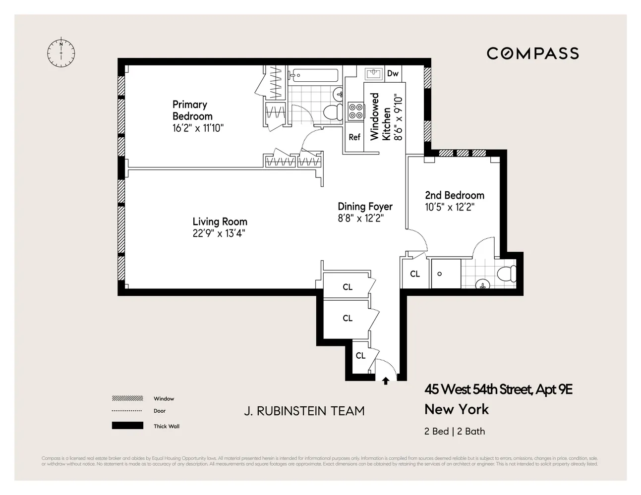 $1,200,000 | 45 West 54th Street, Unit 9E | Midtown Central