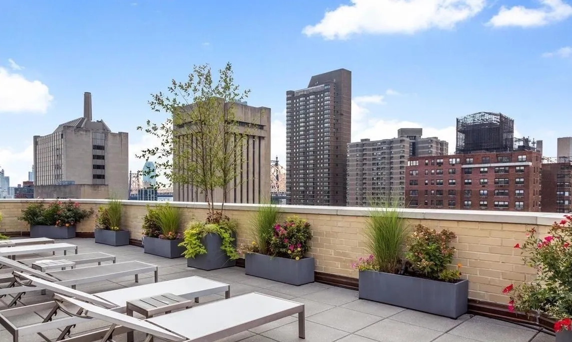 a view of a terrace with chairs