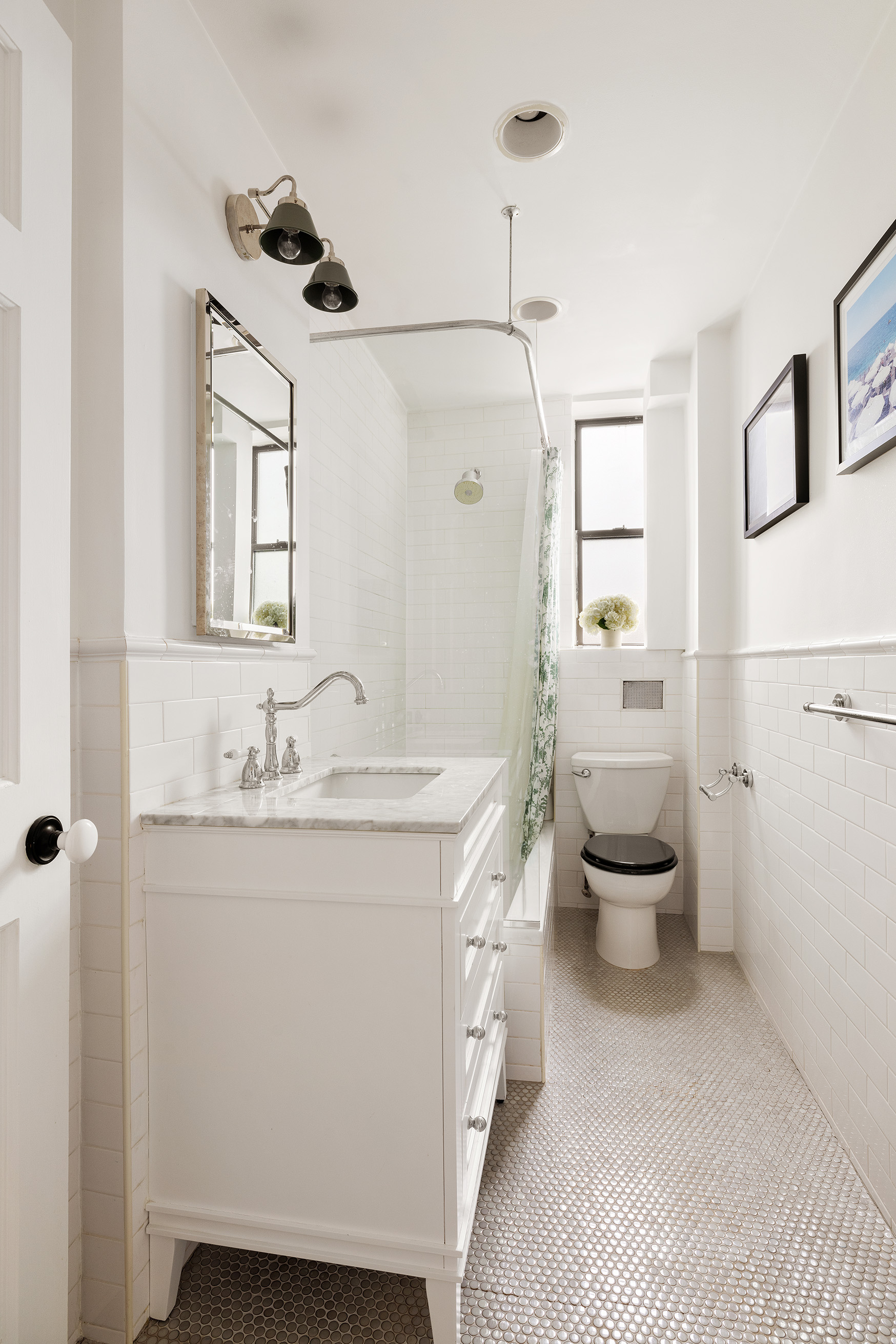 2 Grace Court, Unit 6E Brooklyn, NY 11201 - Photo 9 of 11 a spacious bathroom with a sink toilet and shower