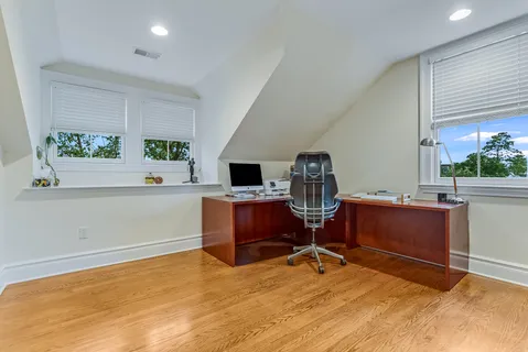 a view of workspace with furniture