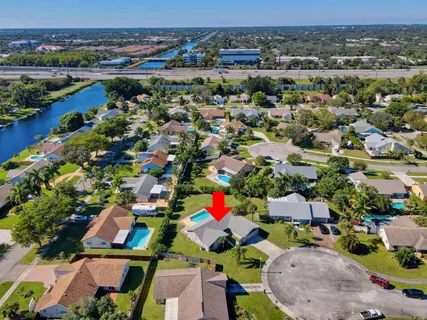 an aerial view of multiple house