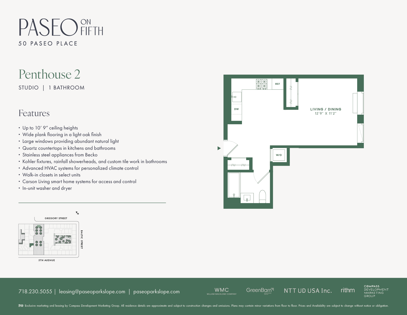 50 Paseo Place, Unit PH2 Brooklyn, NY 11217 - Photo 6 of 6 a picture of a wall with a white wall and a white wall