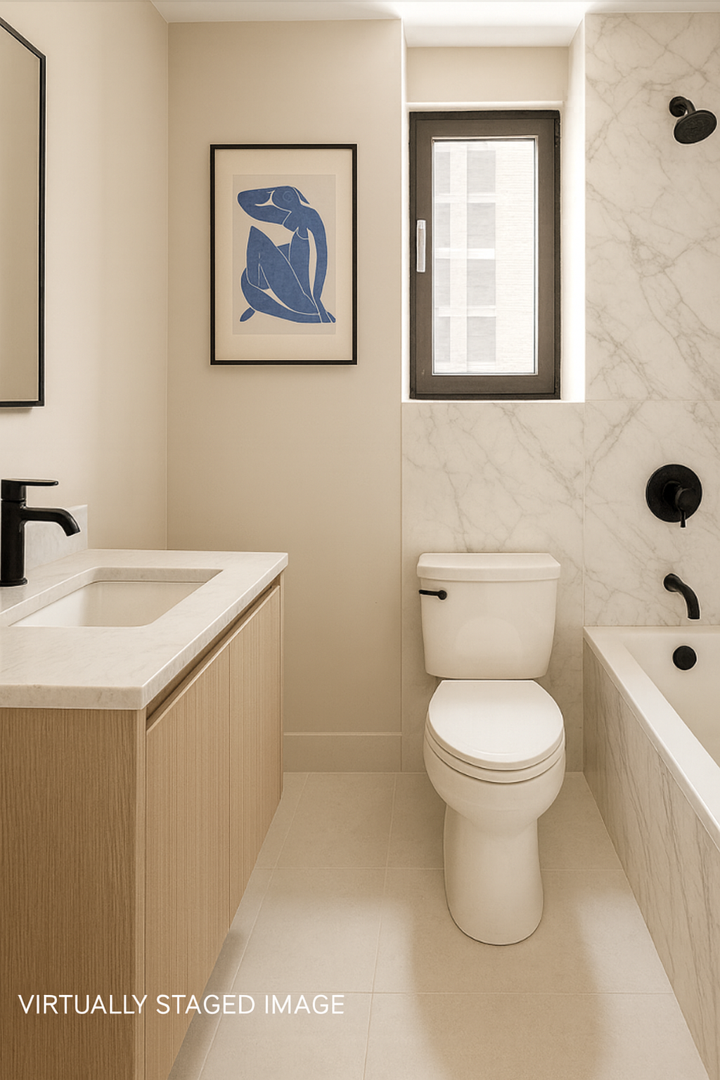 2 West 67th Street, Unit 14/15E Manhattan, NY 10023 - Photo 5 of 10 a bathroom with a toilet a sink and a mirror