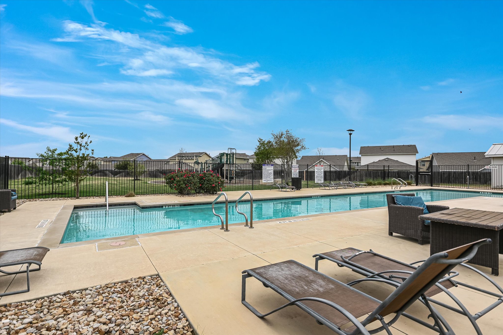 8607 McKamy Drive Austin, TX 78744 - Photo 26 of 28 a view of a terrace with furniture