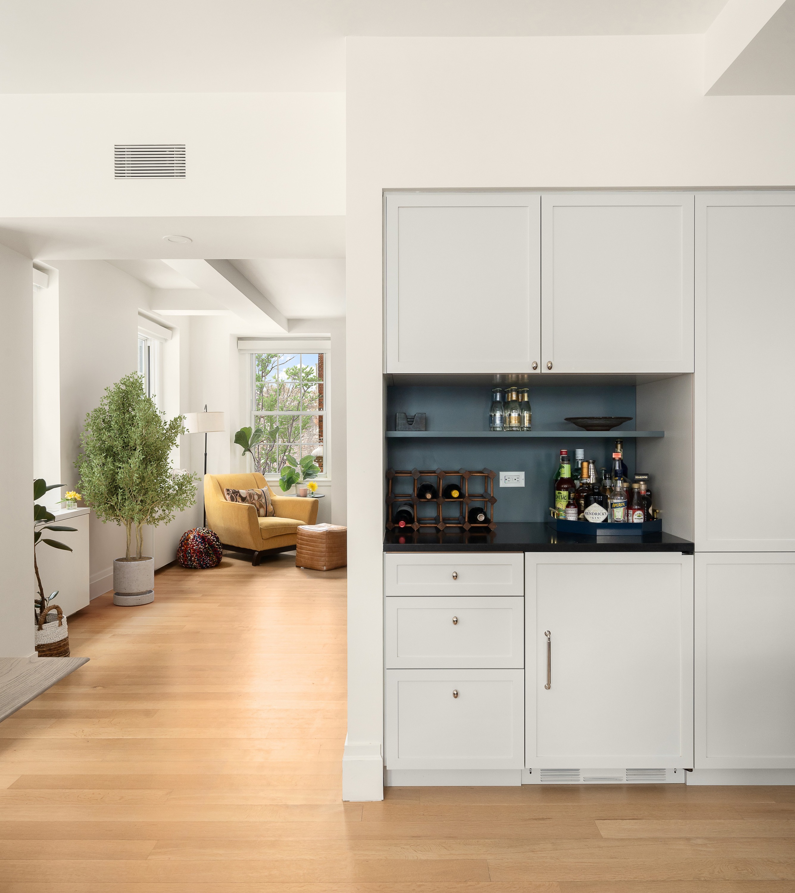 160 Henry Street, Unit 3C Brooklyn, NY 11201 - Photo 7 of 18 a kitchen with a refrigerator and white cabinets