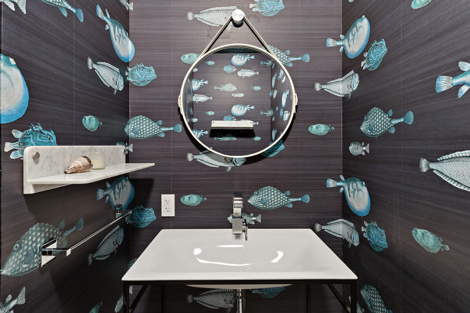 26 West 20th Street, Unit 3 Manhattan, NY 10011 - Photo 17 of 19 a bathroom with a sink mirror and vanity
