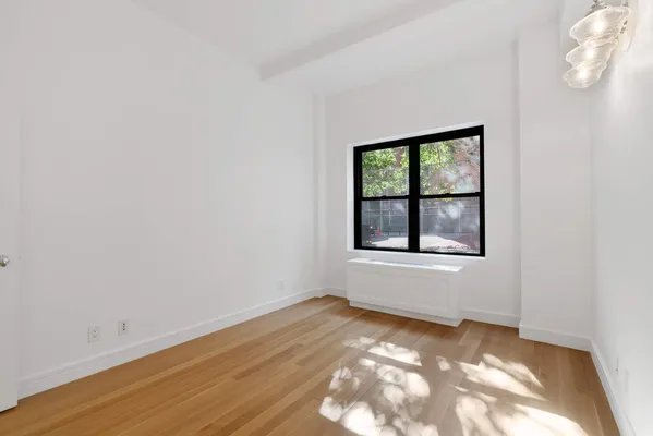 an empty room with a window