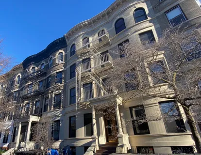 a front view of a building