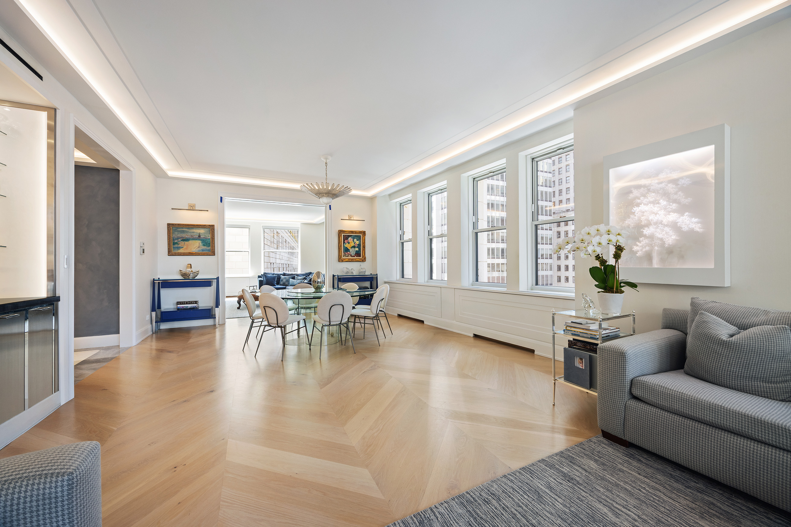55 Liberty Street, Unit 15 Manhattan, NY 10005 - Photo 6 of 25 a living room with furniture and wooden floor