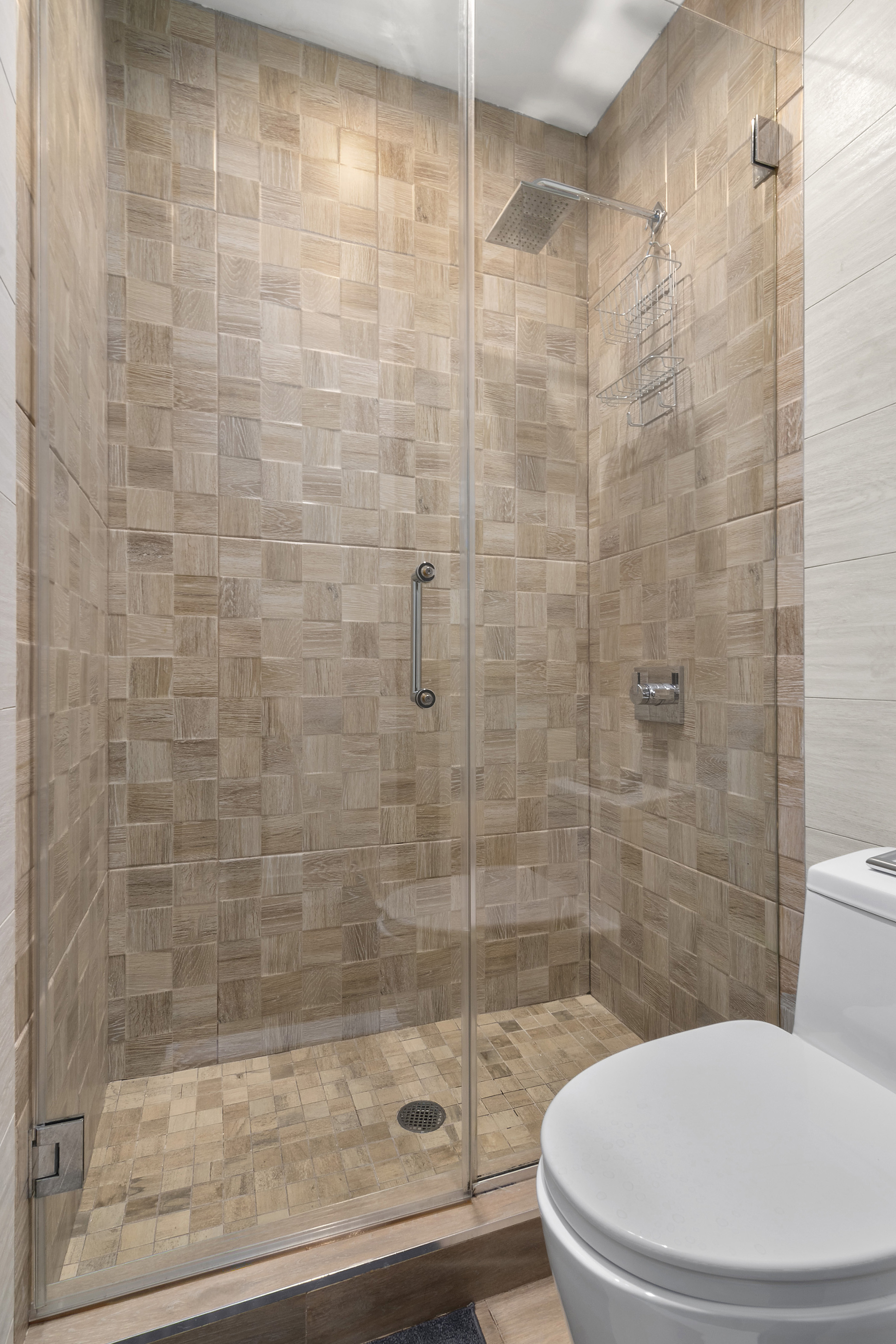 20-27 Menahan Street, Unit 1R Queens, NY 11385 - Photo 9 of 12 a white toilet next to a bathroom shower