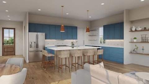 a kitchen with a sink appliances and cabinets