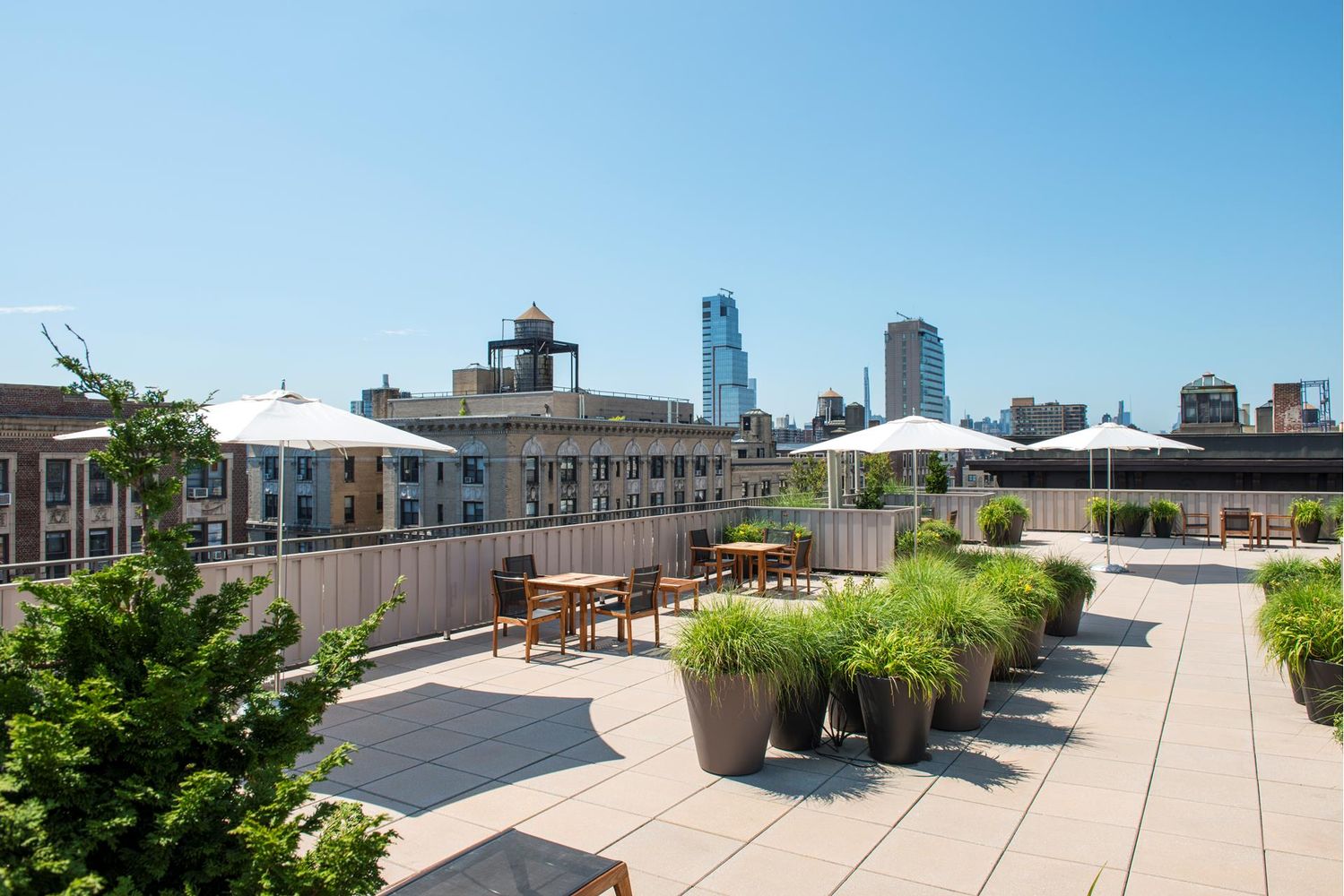 905 West End Avenue, Unit 81 Manhattan, NY 10025 - Photo 13 of 14 a view of a terrace with chairs and potted plants