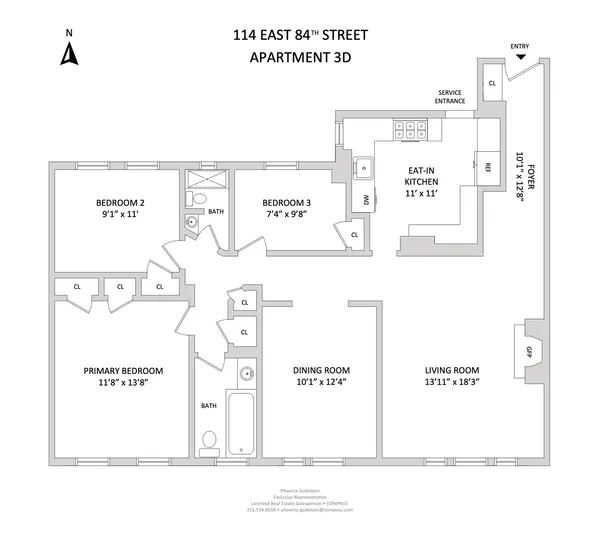 $1,850,000 | 114 East 84th Street, Unit 3D | Upper East Side