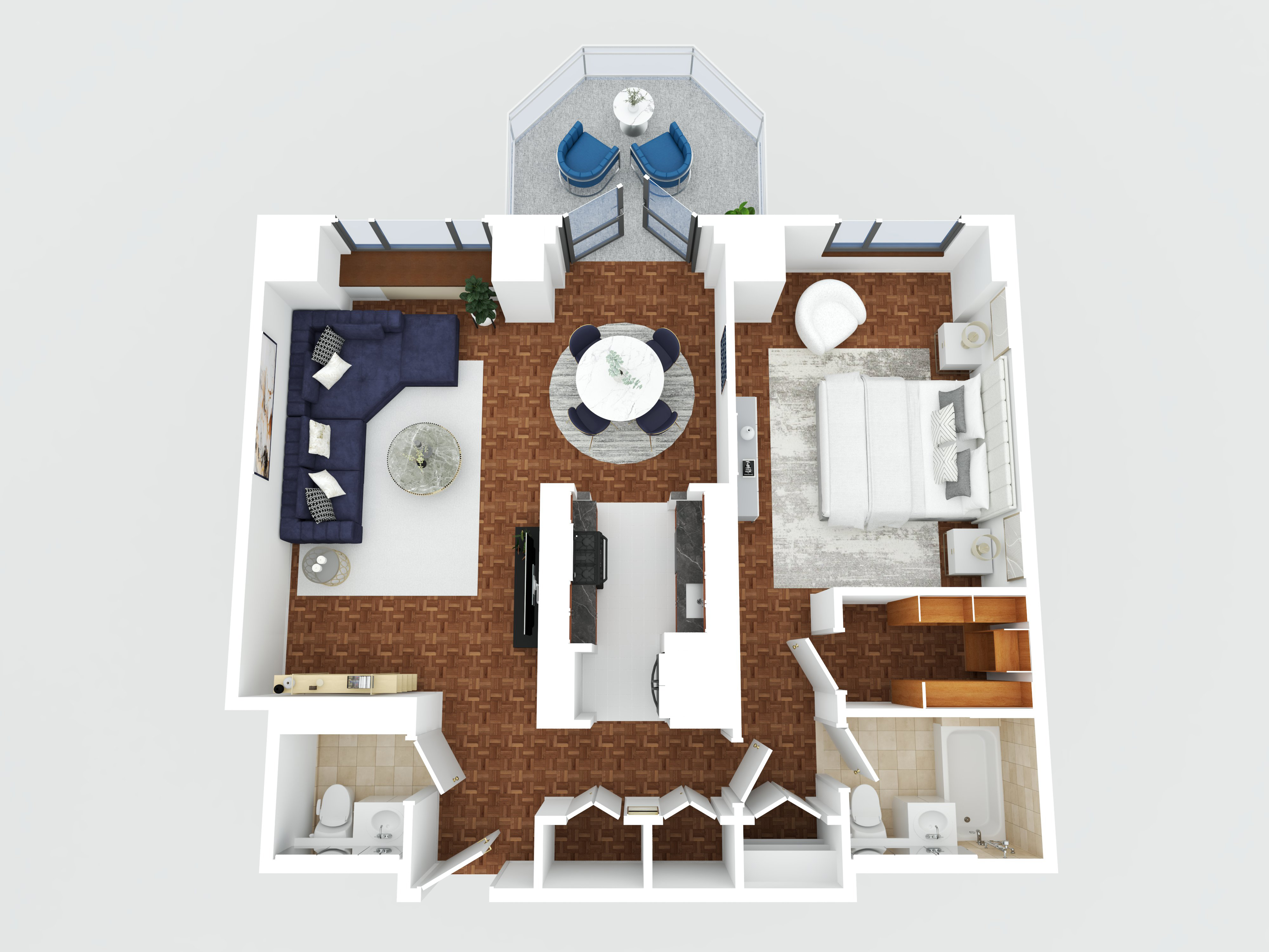 112-01 Queens Boulevard, Unit 8A Queens, NY 11375 - Photo 18 of 19 a living room with furniture and a clock