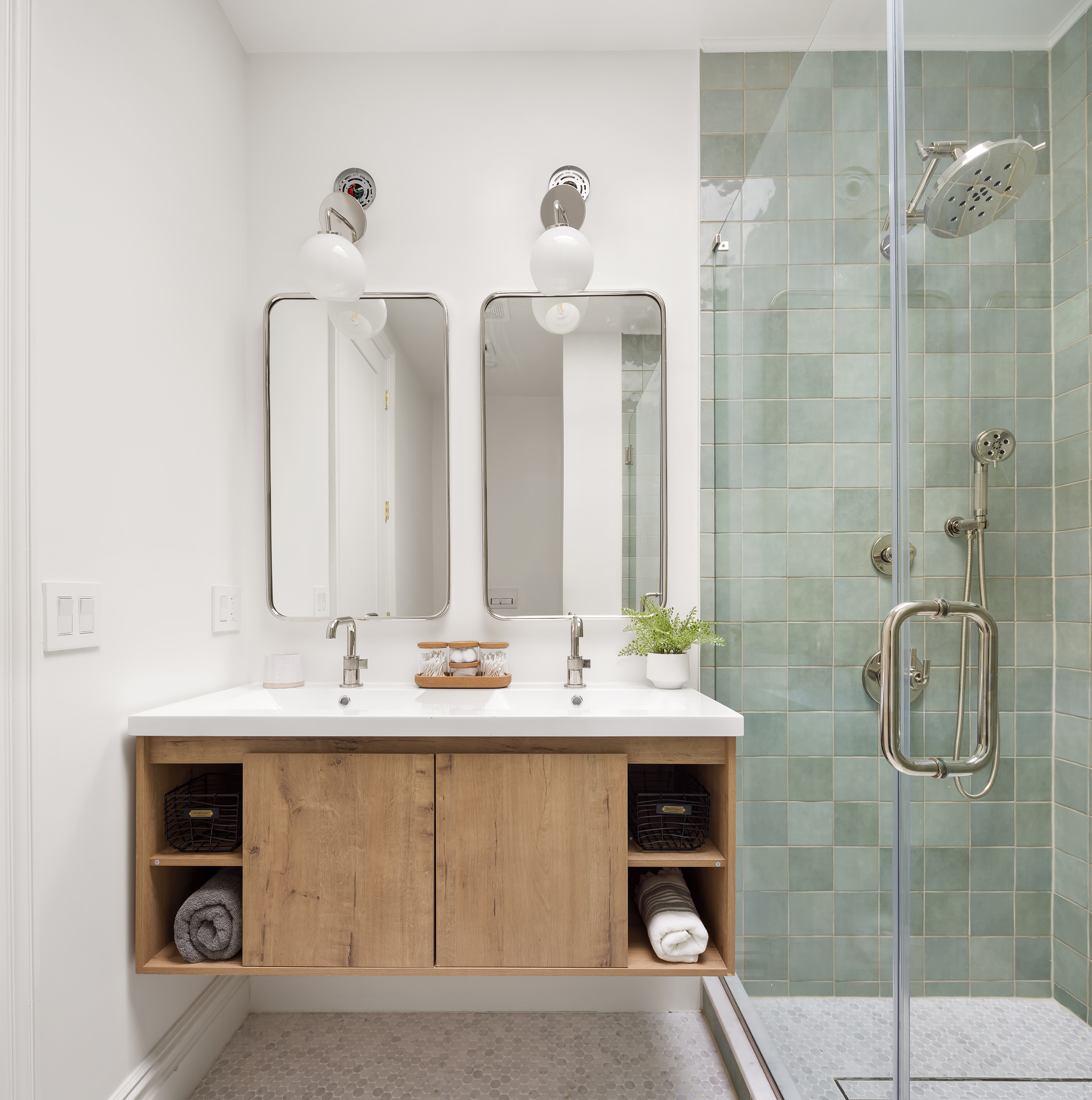 601 Halsey Street Brooklyn, NY 11233 - Photo 8 of 14 a bathroom with a double vanity sink mirror and double