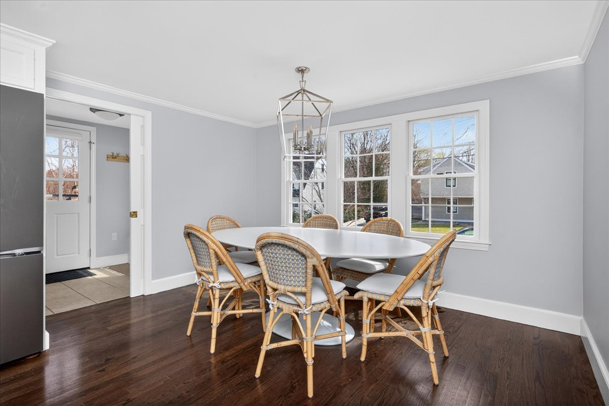 6 Studley Road Hingham, MA 02043 - Photo 11 of 27 a view of a dining room with furniture window and wooden floor