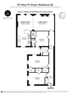 $1,500,000 | 311 West 97th Street, Unit 6E | Upper West Side