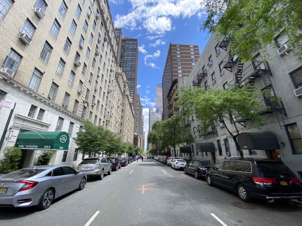 350 West 56th Street, Unit 1A Manhattan, NY 10019 - Photo 9 of 17 a view of a cars park in front of a building