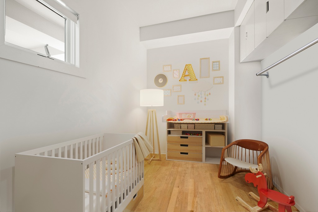 122 West Street, Unit PHA Brooklyn, NY 11222 - Photo 8 of 14 a bedroom with furniture and a window