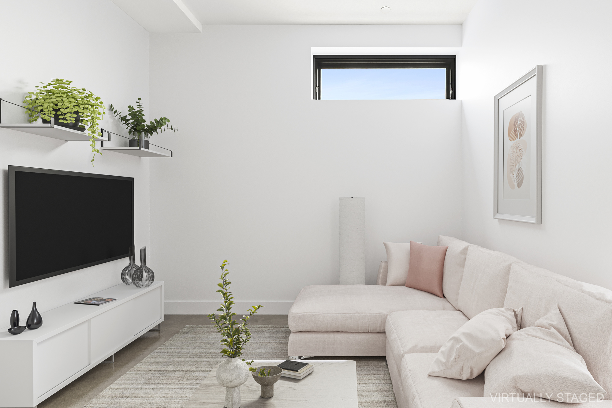 30 Belvidere Street, Unit 3A Brooklyn, NY 11206 - Photo 7 of 9 a living room with furniture and a flat screen tv