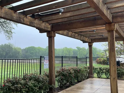 a view of a porch