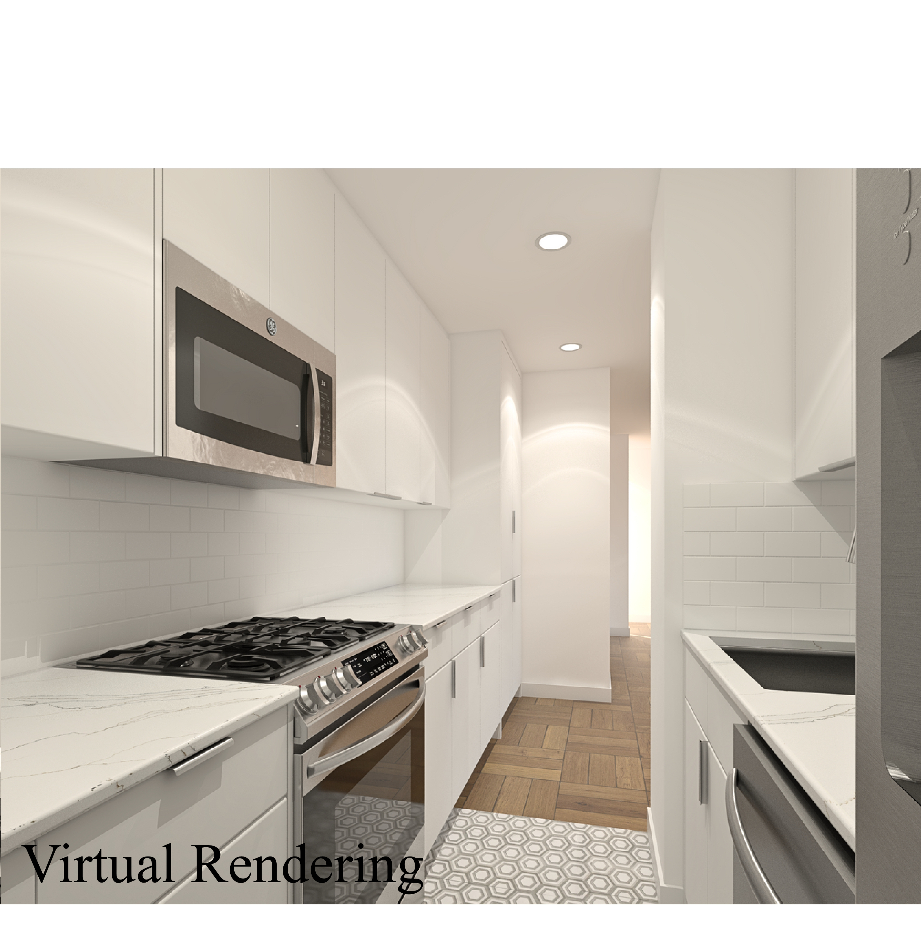 101 West 12th Street, Unit 6MN Manhattan, NY 10011 - Photo 12 of 17 a kitchen with a stove and a microwave