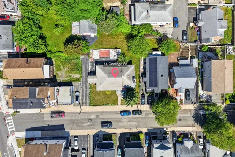 an aerial view of multiple house