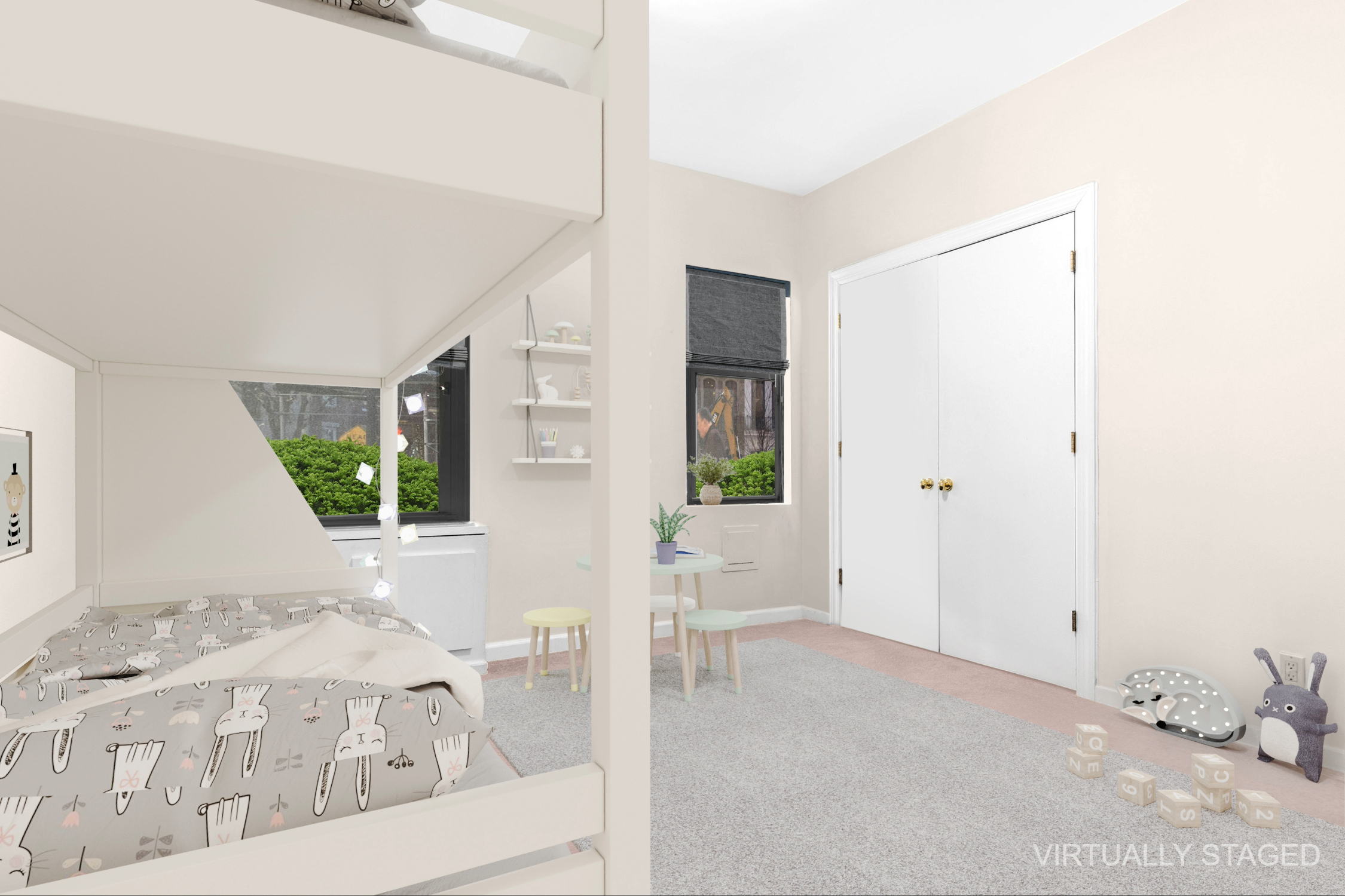 16 Sutton Place, Unit 1A/1B Manhattan, NY 10022 - Photo 16 of 25 a view of a bedroom with a bed and wooden floor