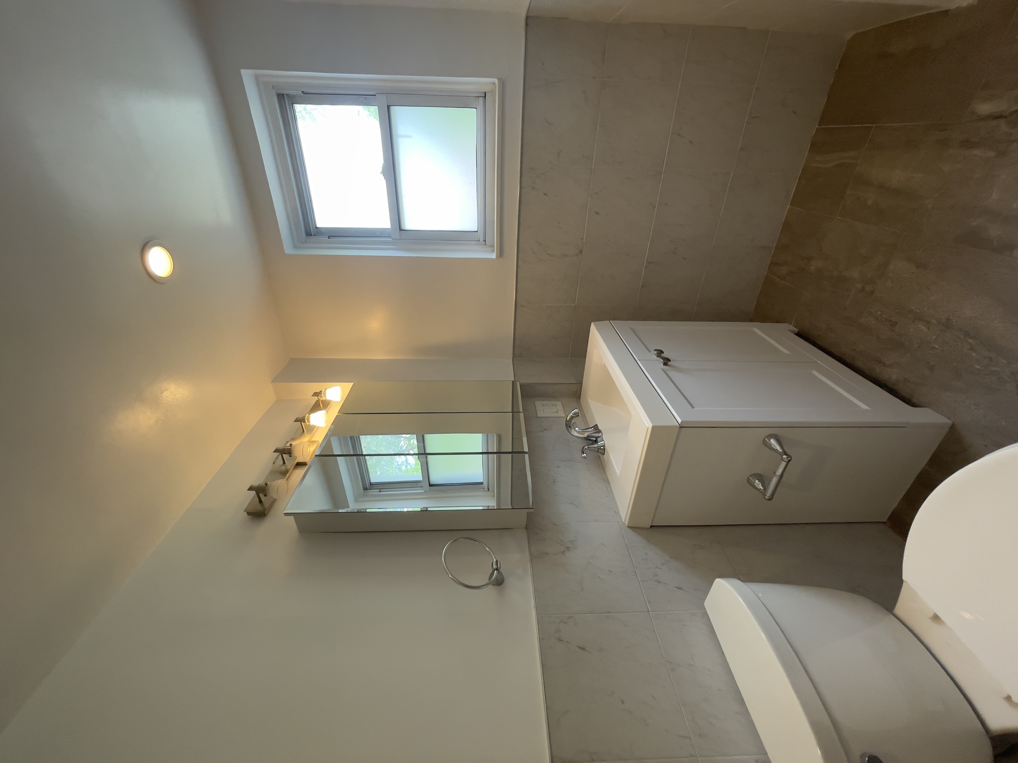 87 Douglass Street, Unit 2 Brooklyn, NY 11231 - Photo 13 of 16 a bathroom with a toilet sink and mirror