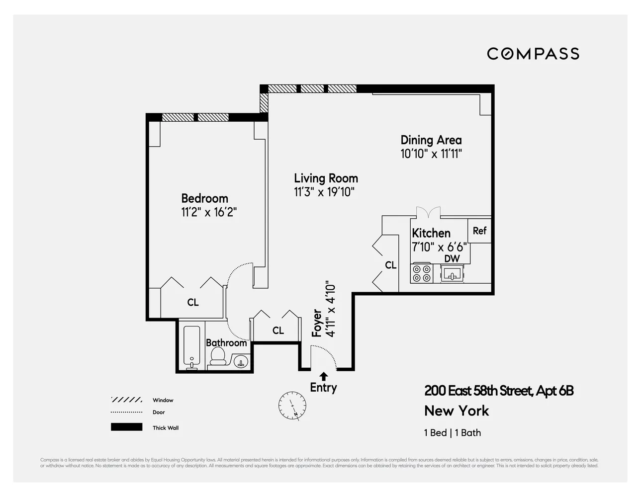 $875,000 | 200 East 58th Street, Unit 6B | Midtown East