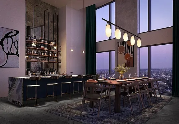 a view of a dinning tables and chairs in the patio