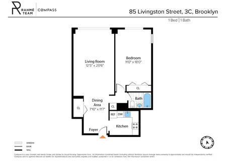 $600,000 | 85 Livingston Street, Unit 3C | Downtown Brooklyn