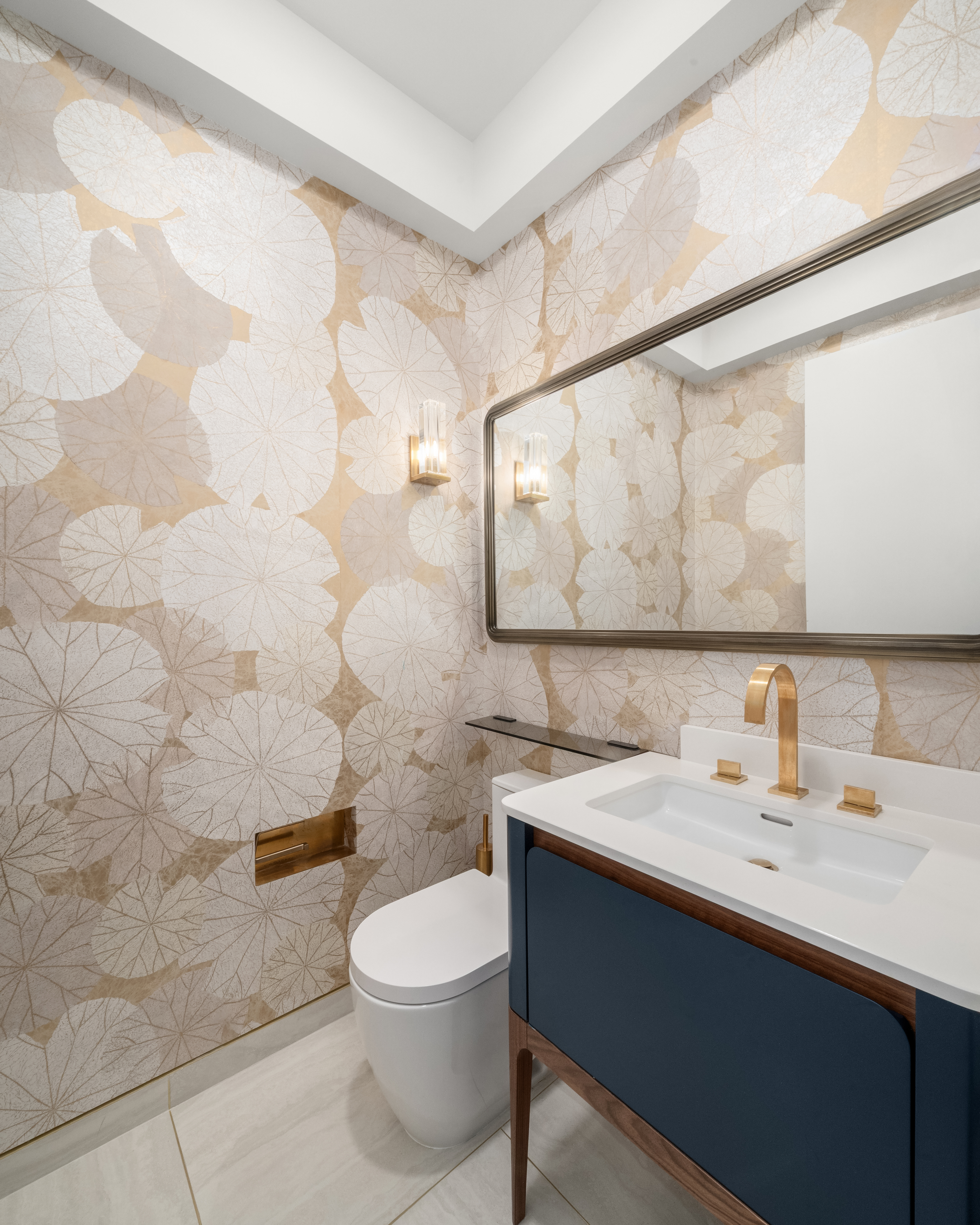100 Morton Street, Unit 7EW Manhattan, NY 10014 - Photo 18 of 21 a bathroom with a sink mirror vanity and toilet