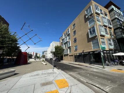 a building with trees in front of it