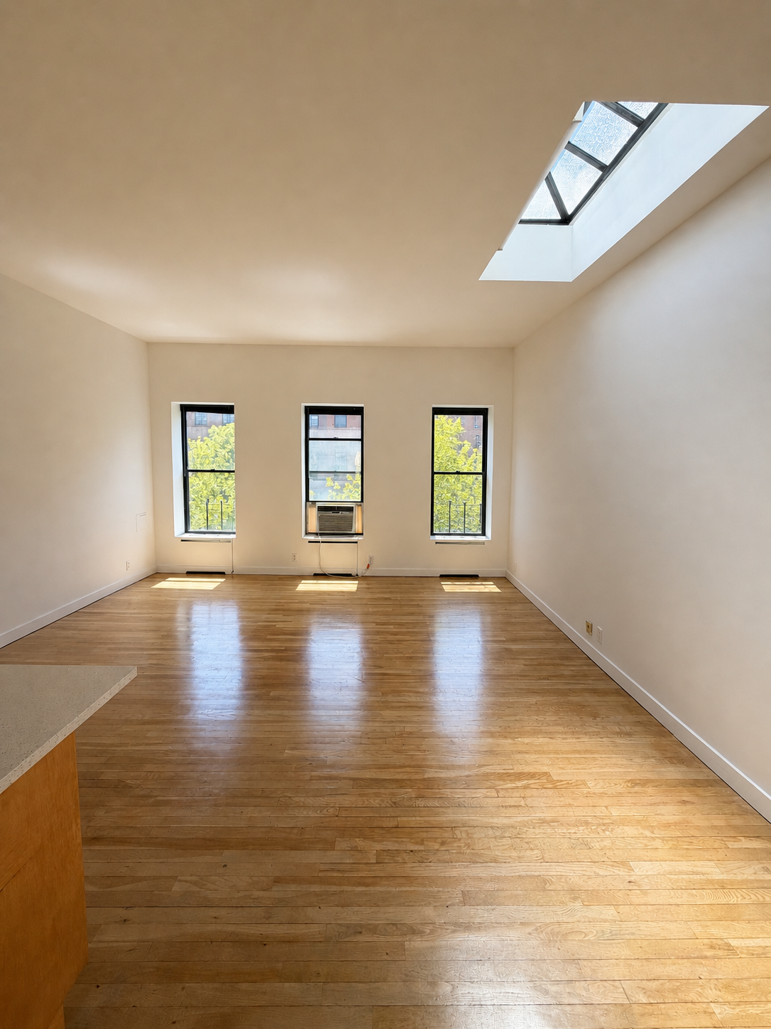 23 West 127th Street, Unit 3 Manhattan, NY 10027 - Photo 3 of 11 a view of an empty room with window and wooden floor