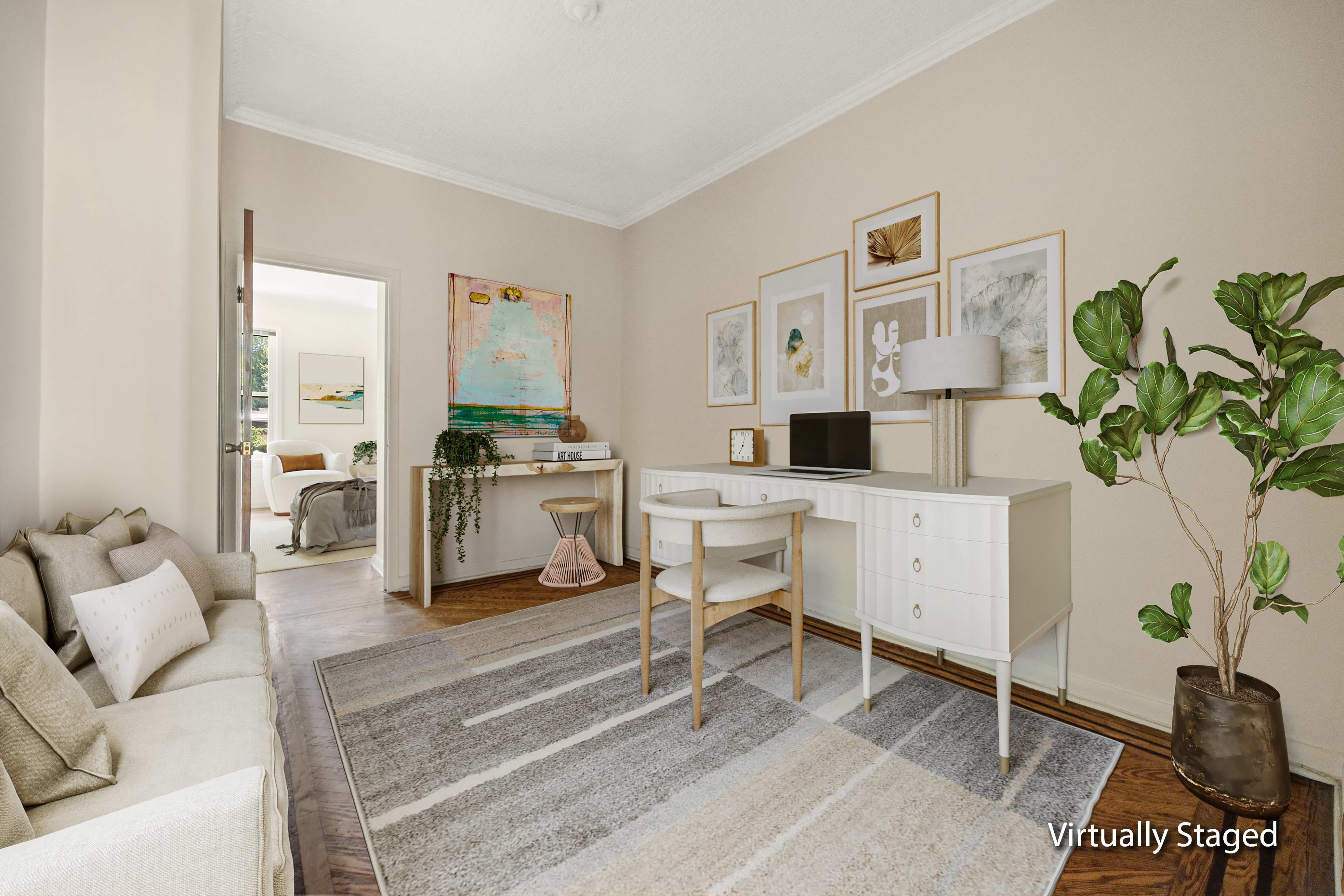 273 Windsor Place Brooklyn, NY 11218 - Photo 18 of 29 a living room with furniture and a potted plant