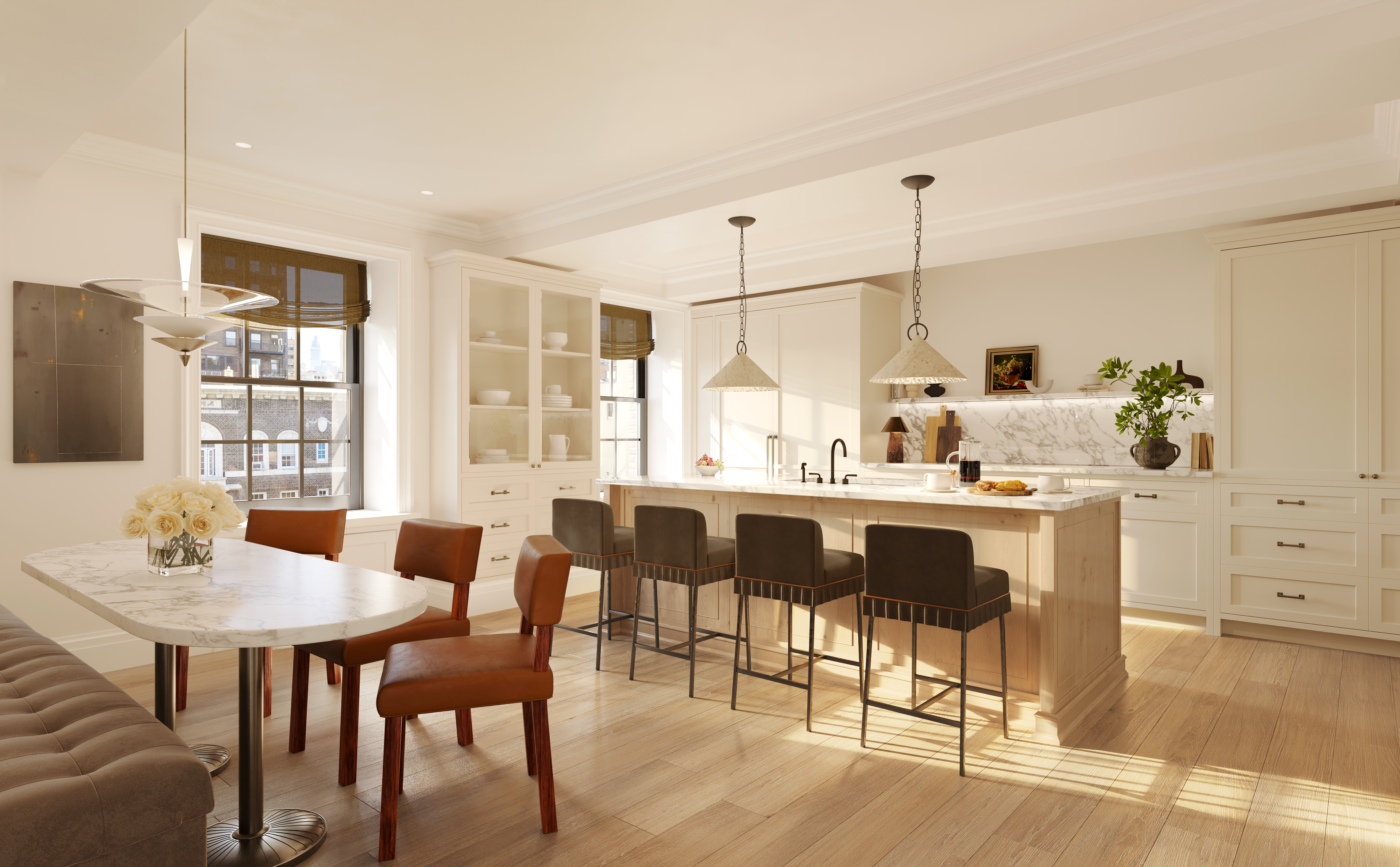 118 West 13th Street, Unit 2 Manhattan, NY 10011 - Photo 2 of 6 a dining room with furniture and window